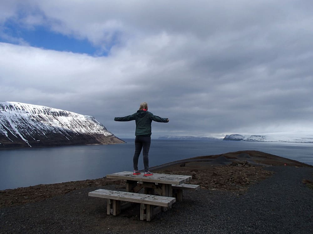 Uitzicht Alftafjördur fjord Westfjorden